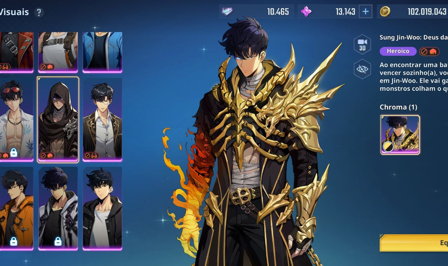 Conta Leveling Arise Level 127 + 98kk em moedas de ouro. End game + brinde acc