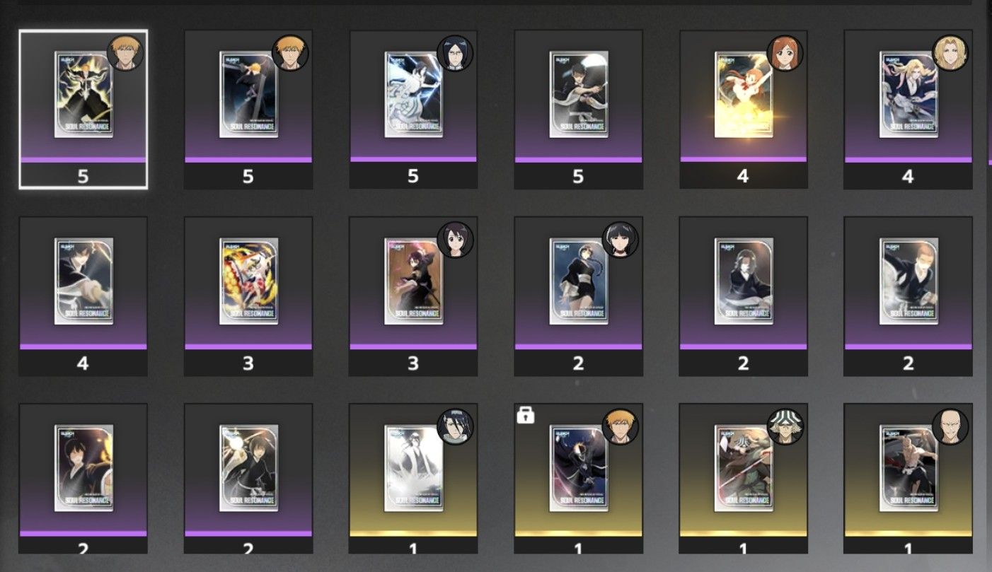CONTA FORTE BLEACH SOUL RESONANCE AIZEN MAX, ICHIGO LV100 MUITOS ITENS/TICKETS