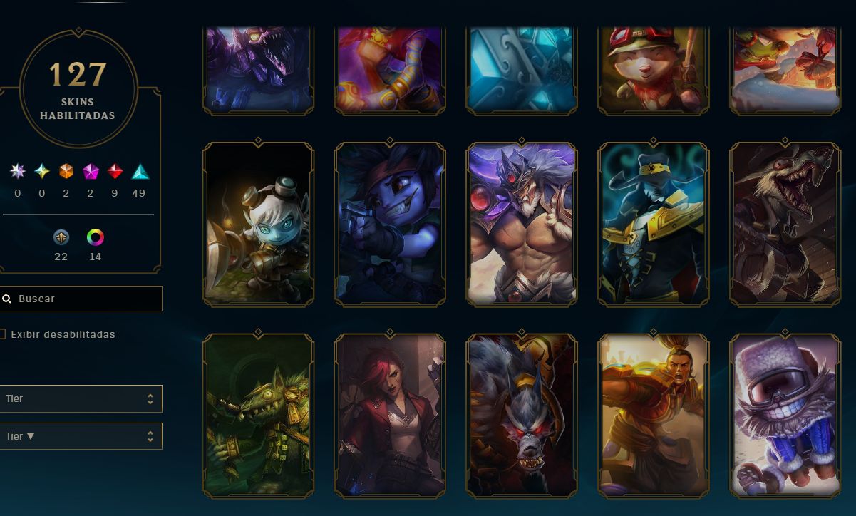 CONTA LEAGUE OF LEGENDS - 86 SKIN - MITICAS/LENDARIAS/EPICAS - FULL ACESSO