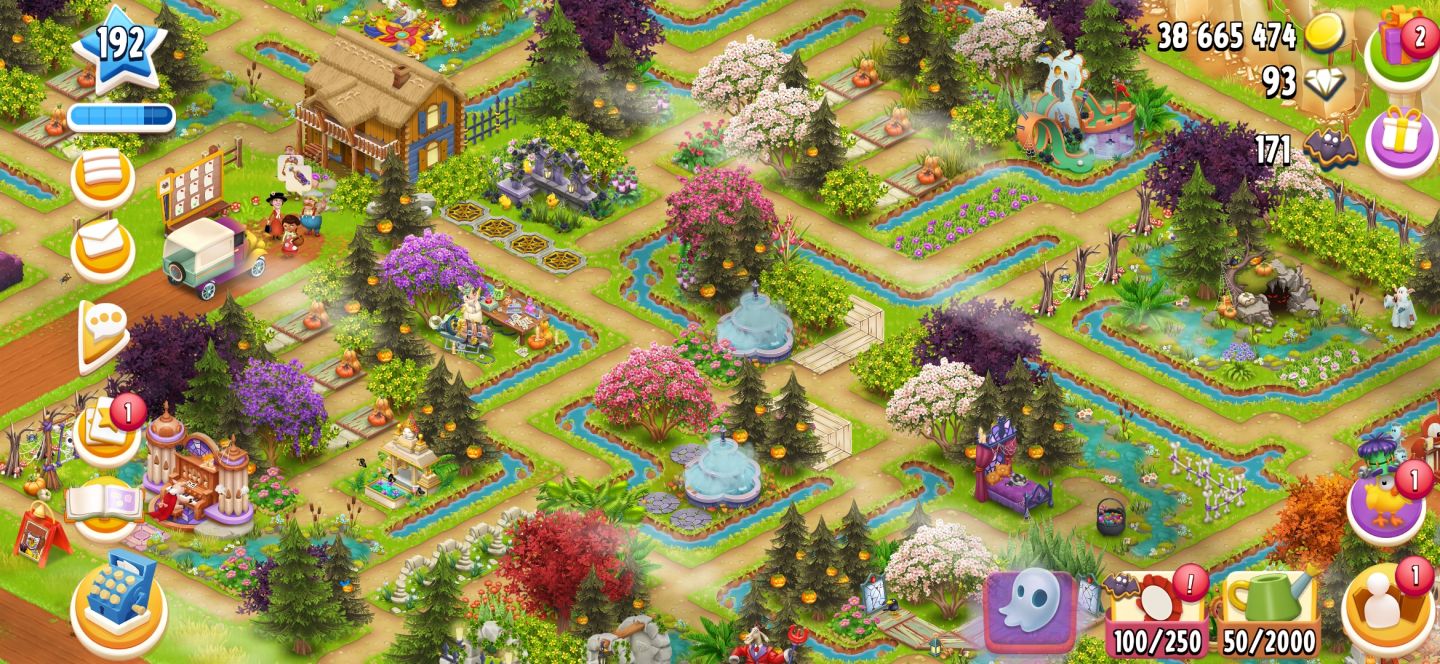 Conta Hay Day com MUITAS decorações compradas