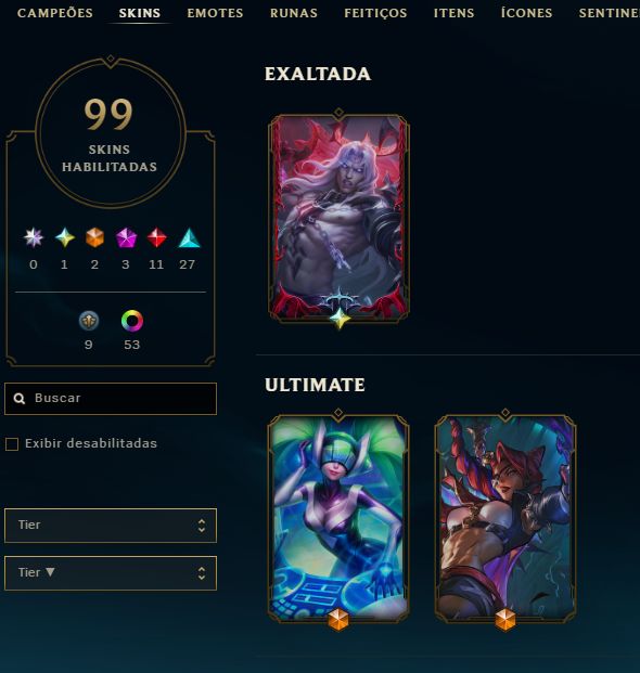 Conta de Lol com Viego Reinado Espectral Elo Plat 4 Muitas Skins Boas