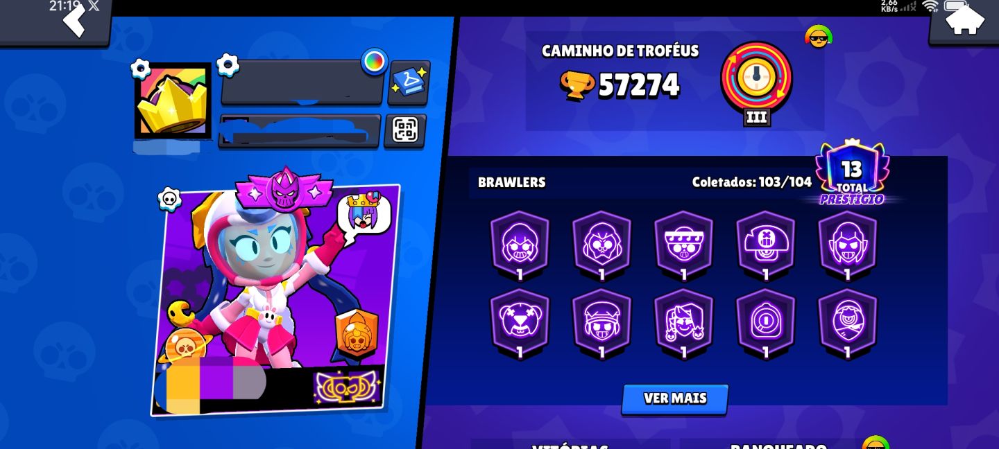 Conta Braw Stars 57k + Clash Royale 6K