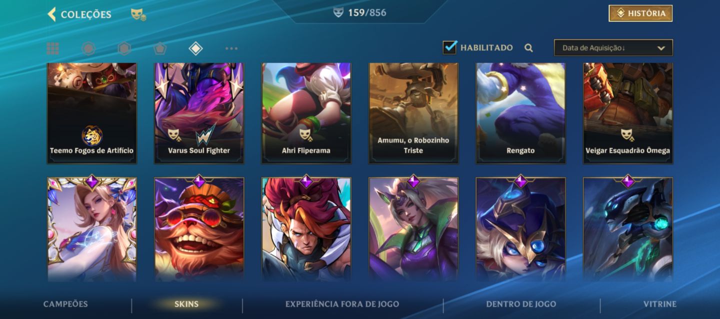 Conta de Wild Rift - Muita skin - Mestre 2 atualmente - SKINS DE PASSE!