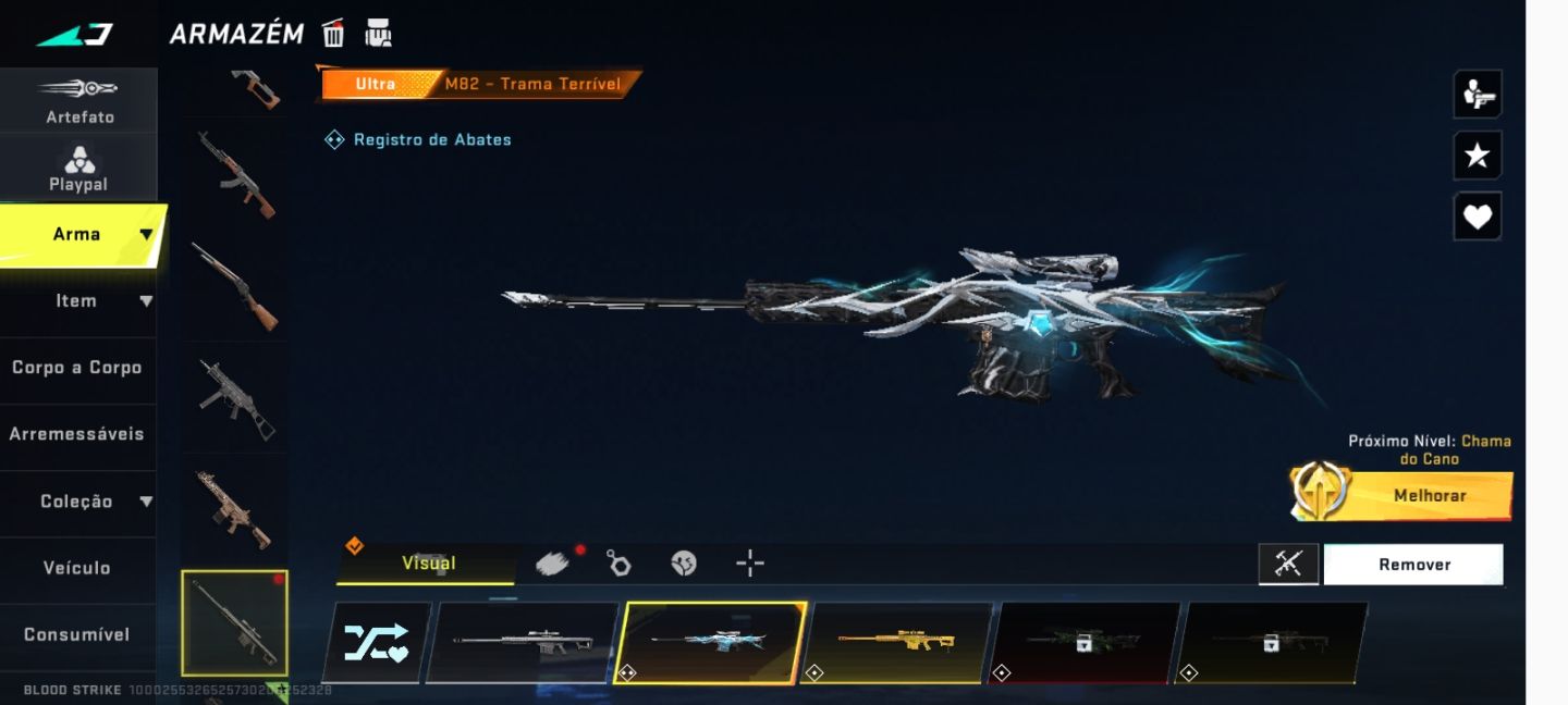 Estou vendendo uma conta de blood Striker top - com várias skins para você