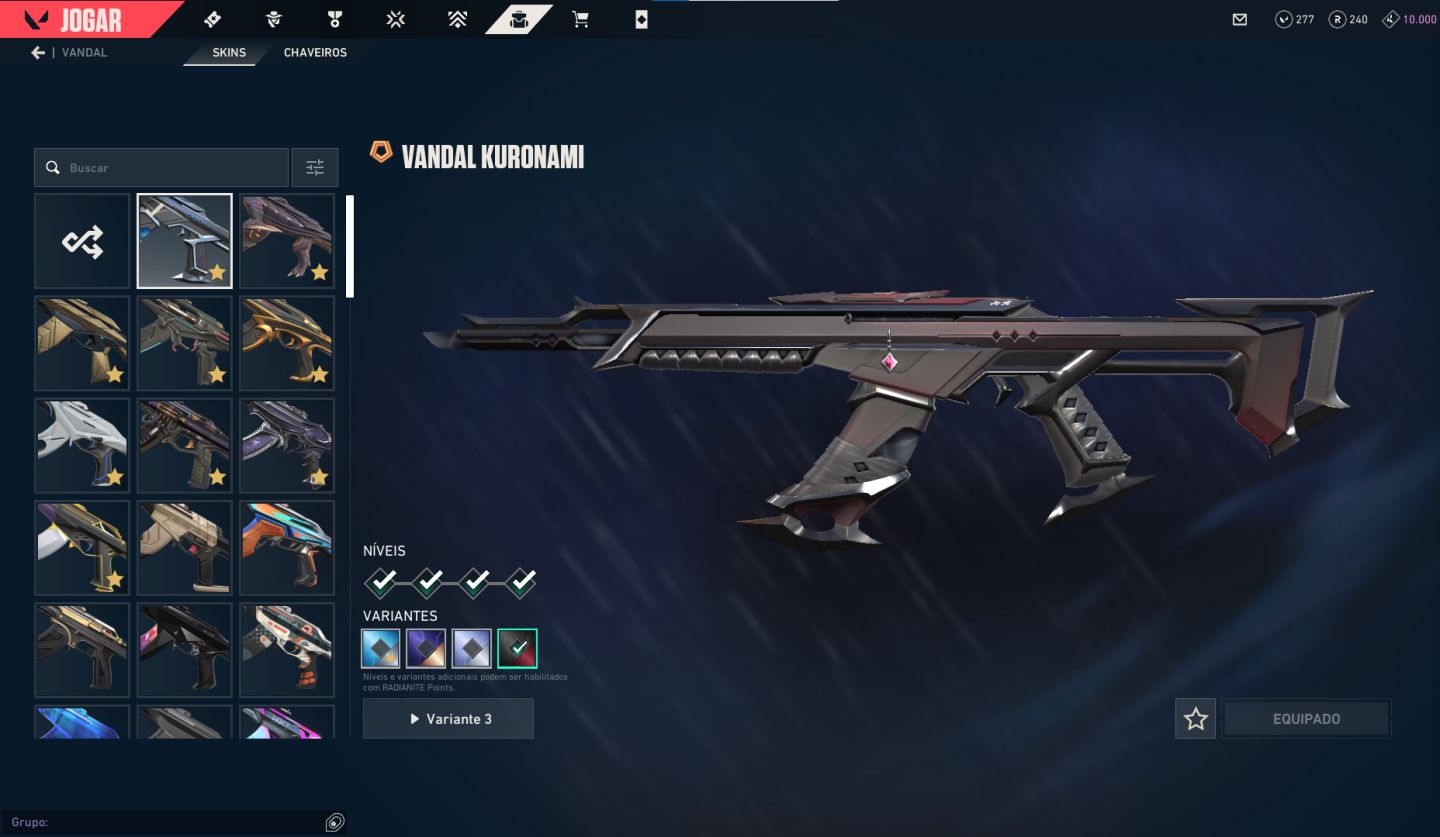 CONTA VALORANT EX-IMORTAL | R$2.500+ INVESTIDOS | 6 FACAS | KURONAMI + PRELÚDIO