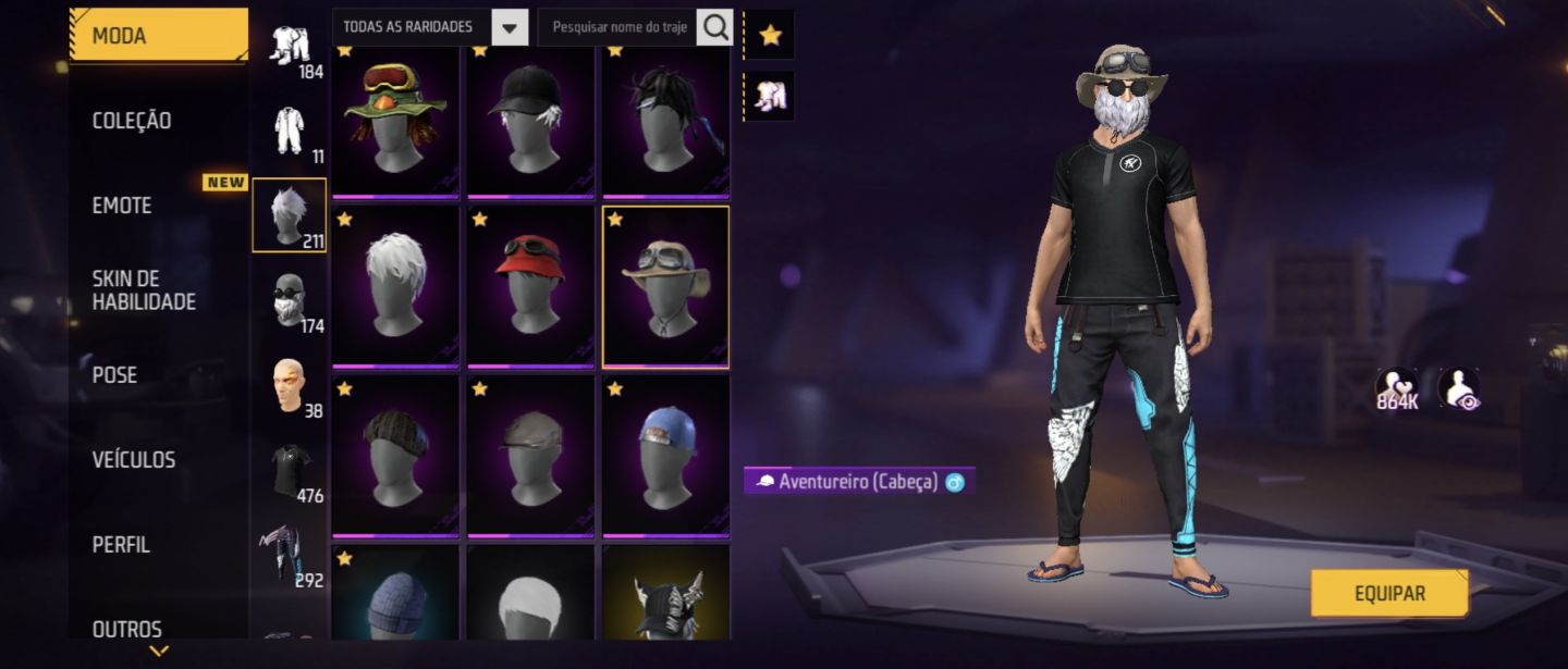 CONTA GEMADA FREE FIRE COM MUITA SKIN RARA