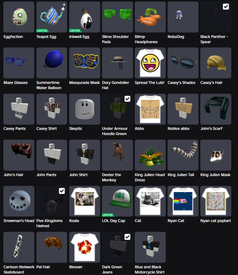 CONTA ROBLOX ANTIGA 2014 COM BLACK PANTHER + 47 OFFSALES 1K DE RAP [UNVERIFIED]