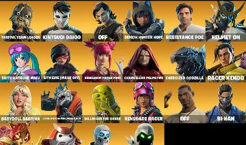 Conta de fortnite, tem alguns itens no Rocket league.