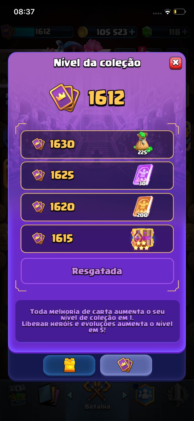 Conta Clash Royale Coleção Completa CL 1612