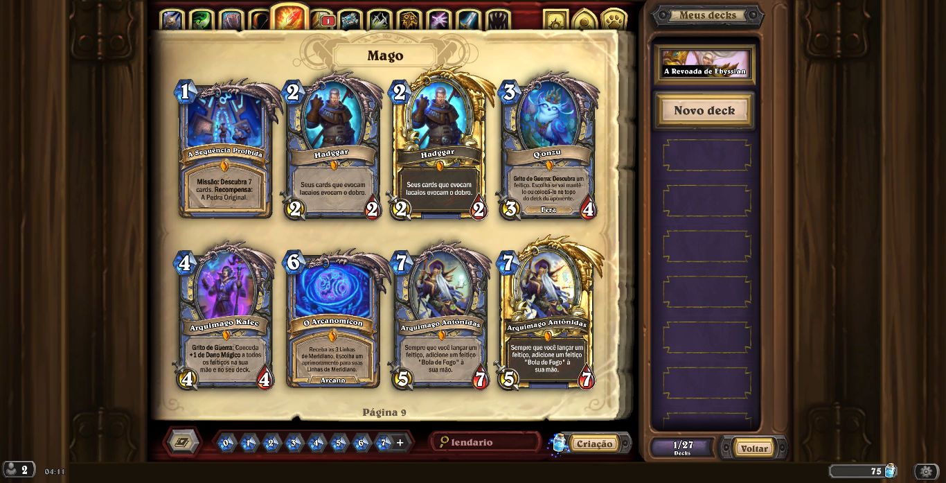 Conta Barata para sair rapido de Hearthstone