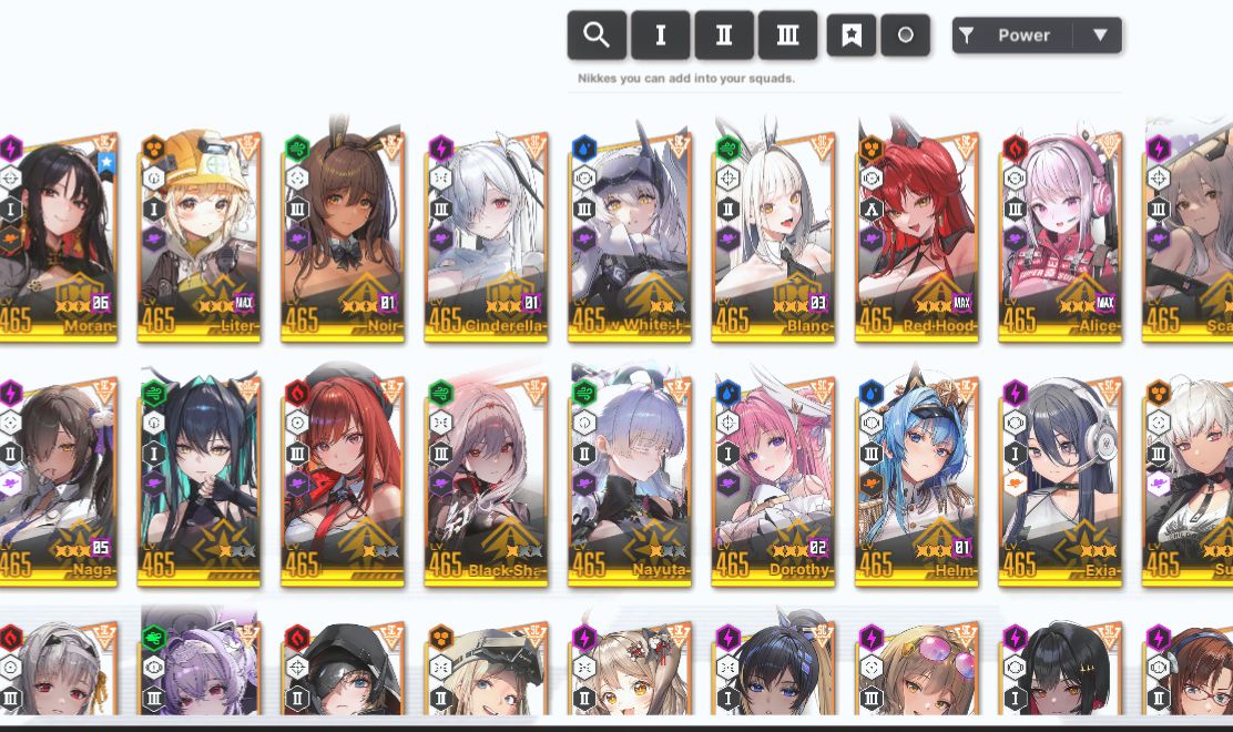 Nikke: Lvl 680, 1319K Power, 194 Nikkes, 27 Costumes / NA