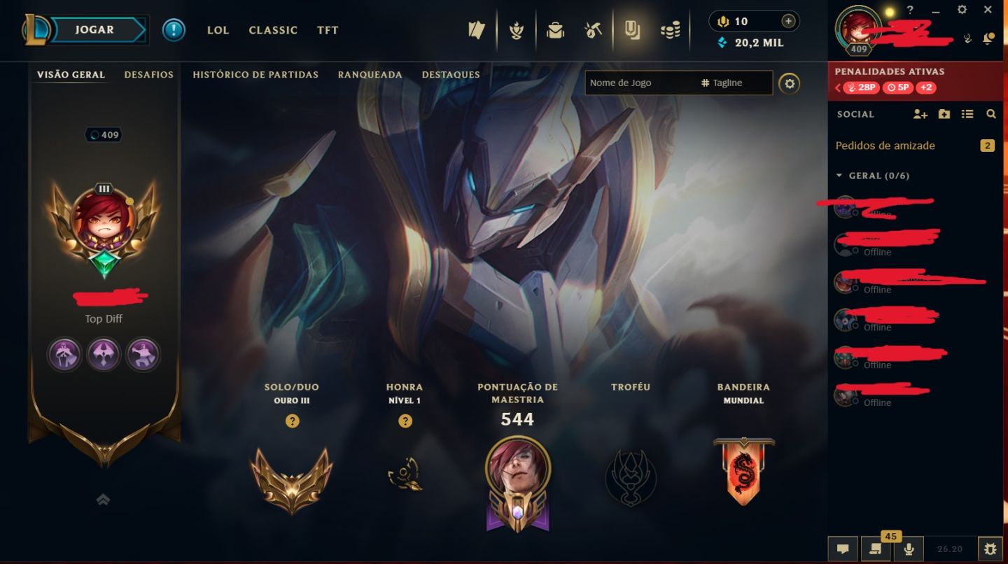 CONTA LOL LVL 409 | 142 SKINS | LUX ELEMENTALISTA + DJ SONA| OURO 3 | ÚNICO DONO