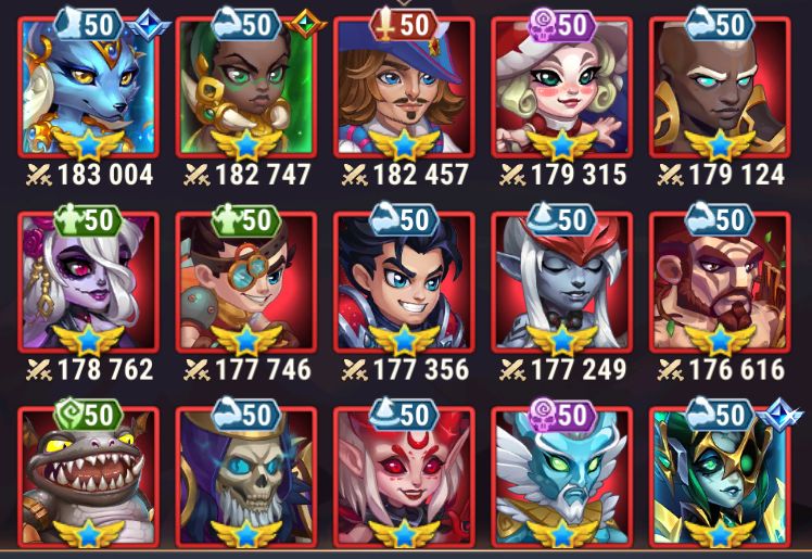 CONTA HERO WARS ALLIANCE - 13.9m de Poder