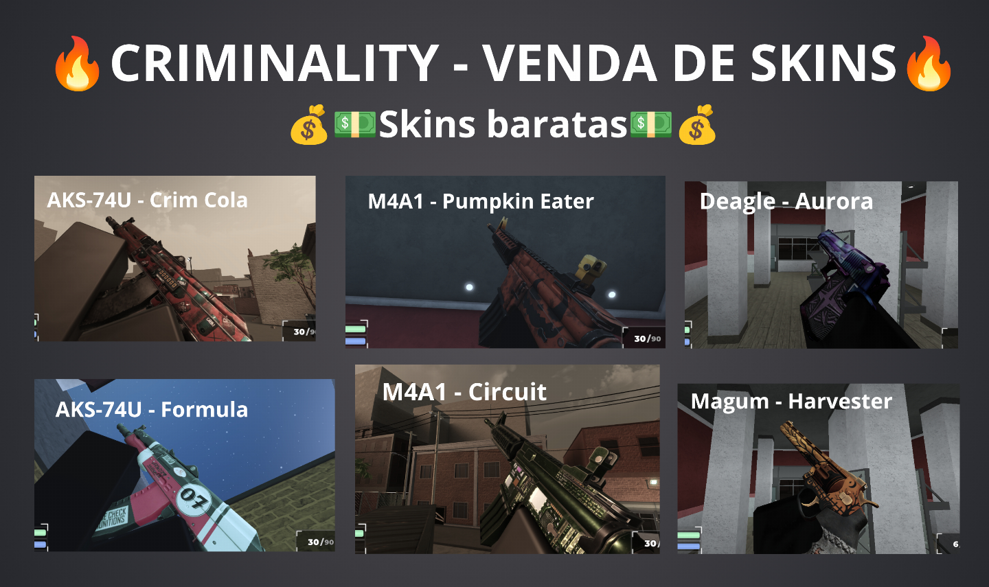 Criminality - Skins para armas!!!!