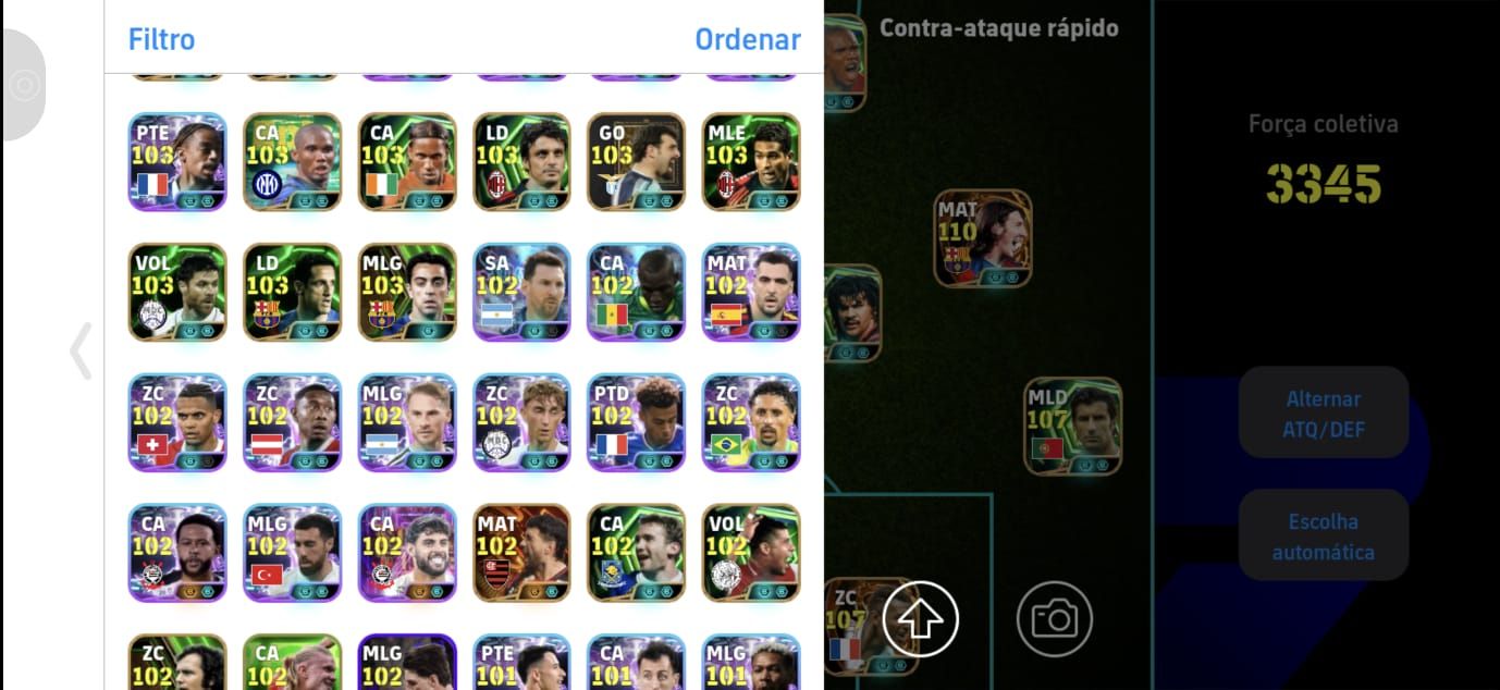 Efootbal conta top 3345 força