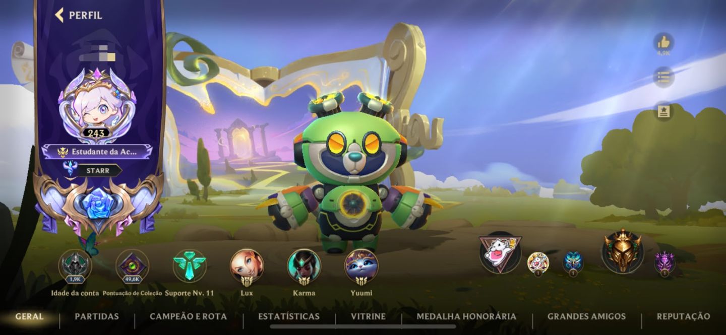 Conta wild rift com essências laranjas