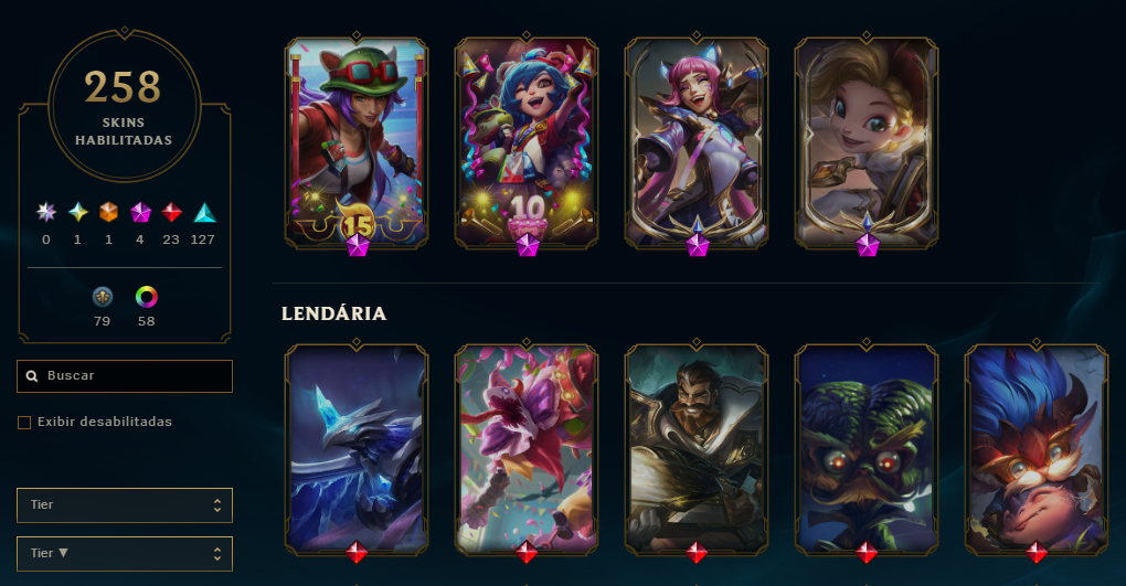 Conta LOL Full Champs e Valorant Jinx Exaltada (2017)