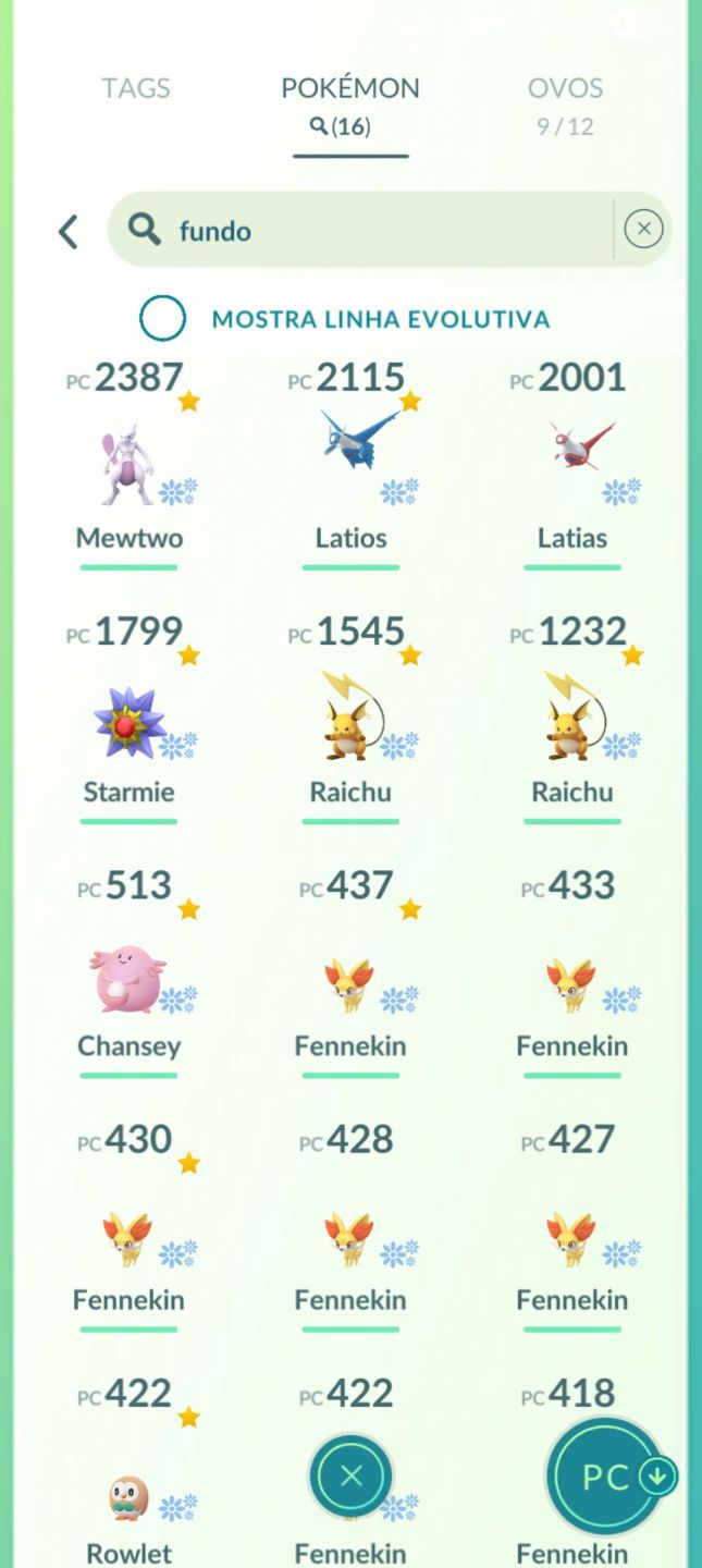 Conta ano 2016 99 passe premium Celebi Shiny
