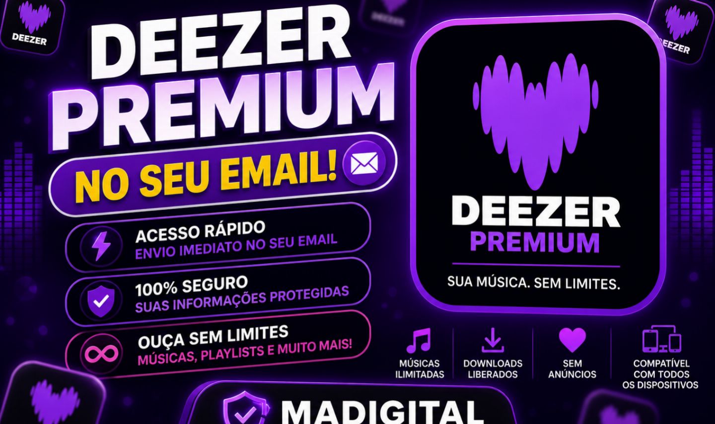 DEEZER PREMIUM 30 DIAS-NO SEU E-MAIL