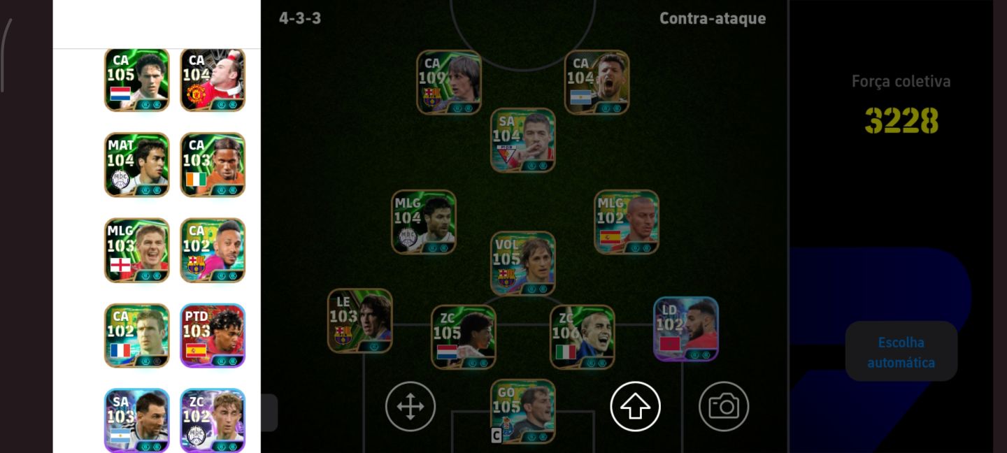 CONTA EFOOTBALL 3228 DE FORÇA COM CRUYFF 109 E NOVO EDMILSON