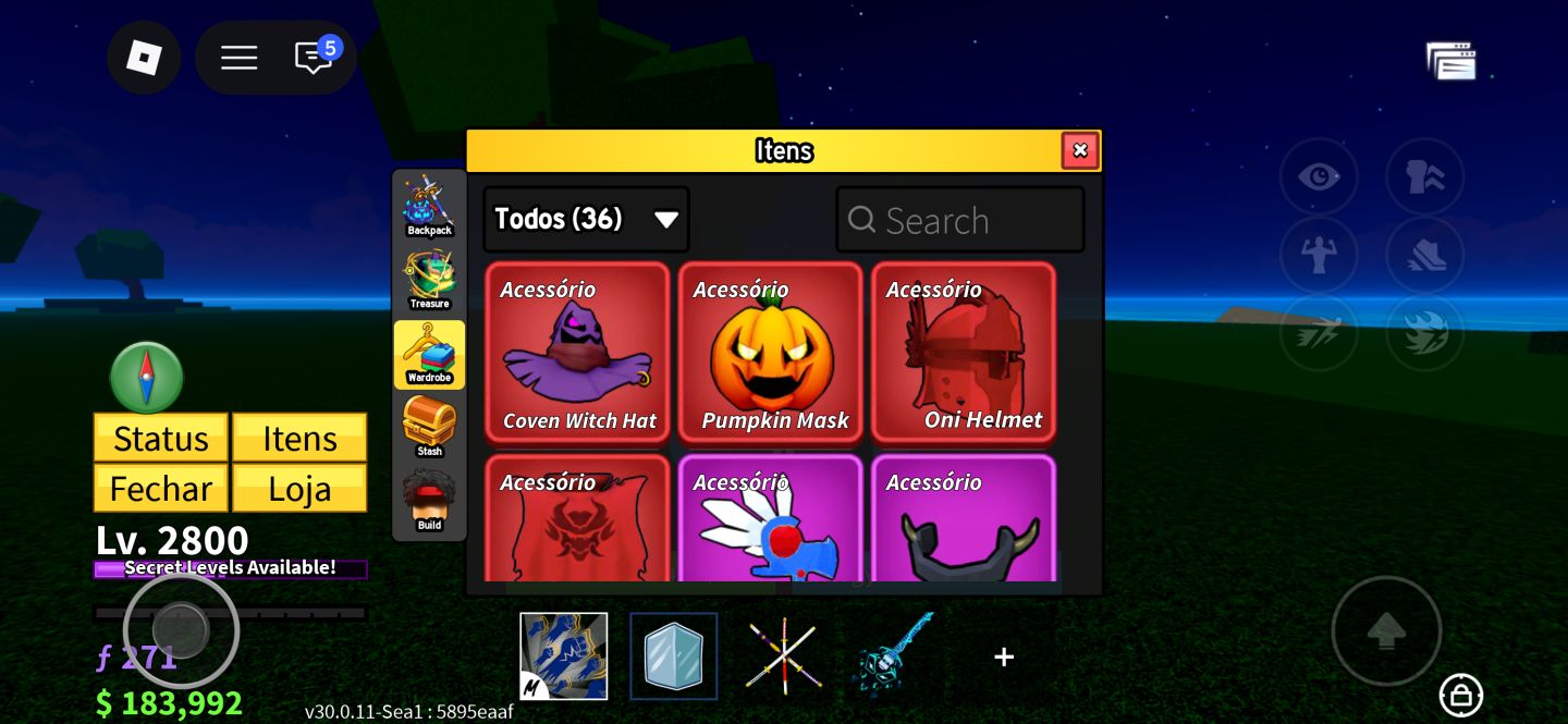 Conta de blox fruit