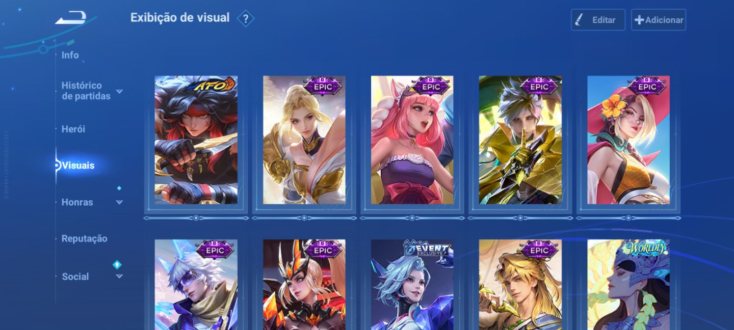 CONTA HINOR, SKINS EPICAS, LENDARIAS,CONTA TOP, PRA VOCÊ