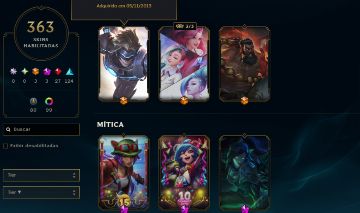 CONTA DE LOL DESDE A SEASON 2 COM TODOS OS CAMPEÕES E MAIS DE 360 SKINS