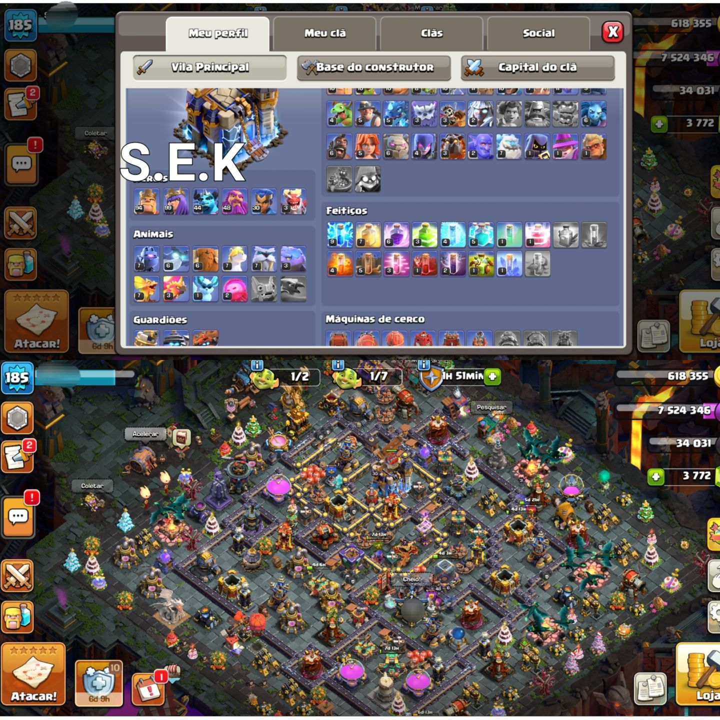 CONTAS DE CLASH OF CLANS CV9 A CV17 NO E-MAIL DO COMPRADOR