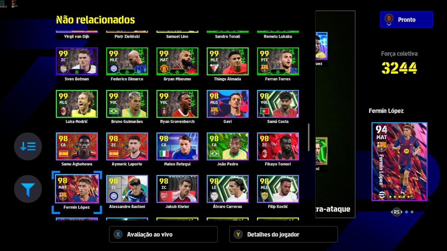 Conta PC Steam Del Piero Blitz 107, Totti 108, James R. 105 Blitz e CIA