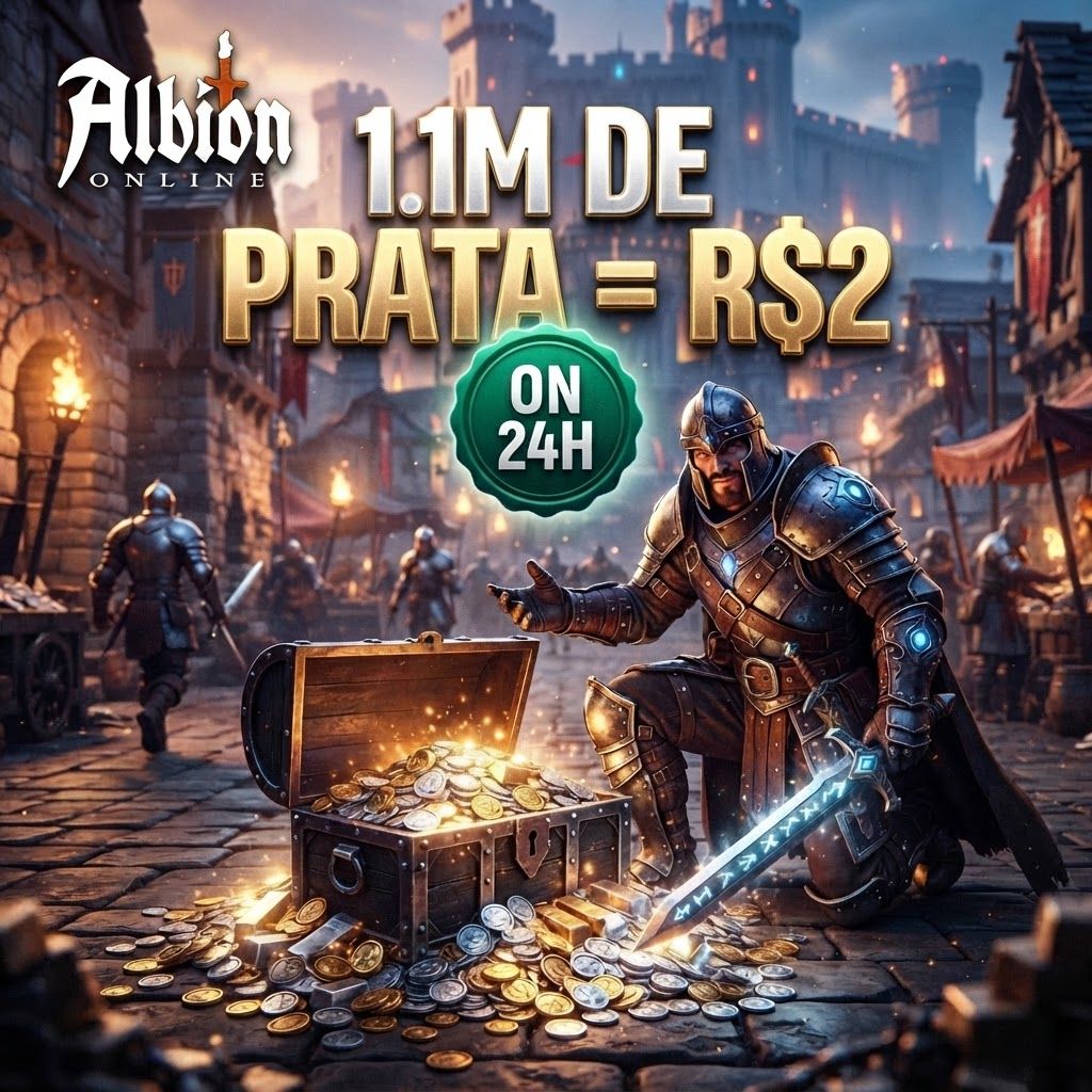 PRATA ALBION ONLINE - SERVIDORES AMÉRICAS (ON) 24 H (11M)
