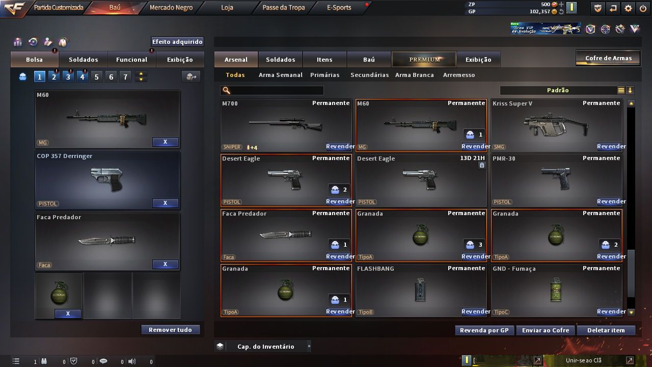 CONTA CROSSFIRE NOVA BARRINHA DE OURO VIP TEMPORARIAS E MN FREE- COD SKY