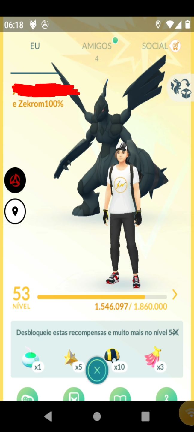 Conta level 53 + Rayquaza 100% com fundo raro