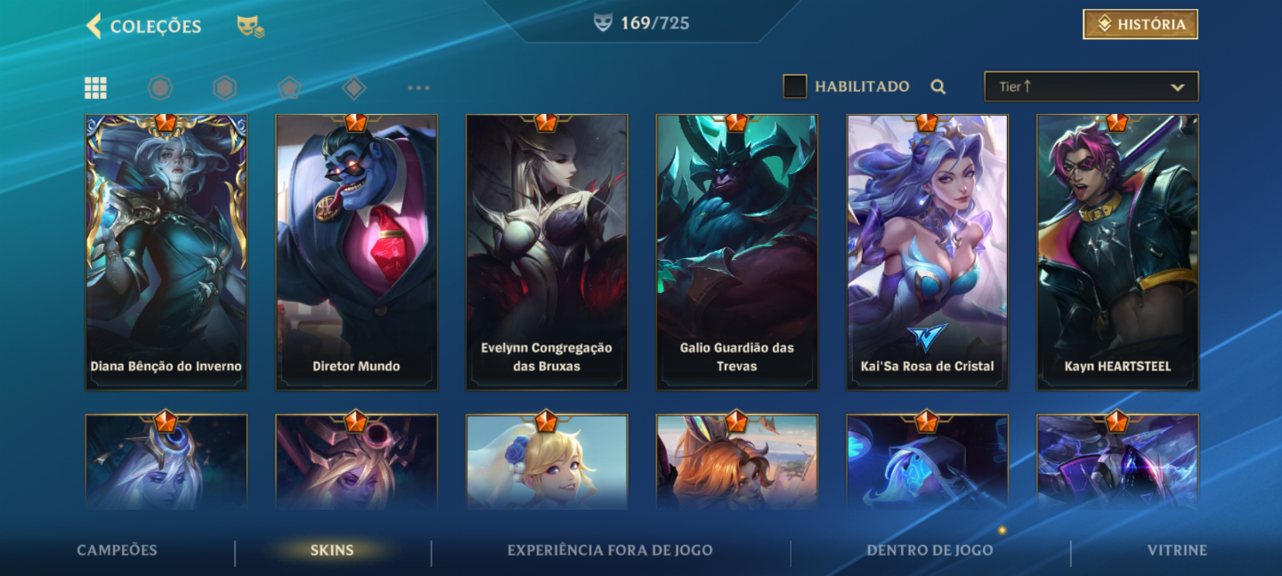 CONTA WILD RIFT(176 SKINS, INCLUINDO PASSES E SKINS MÍTICAS)