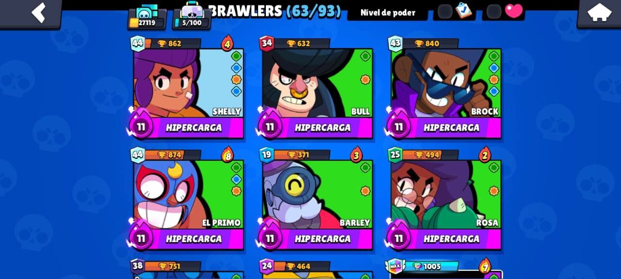 CONTA BRAWL STARS - 27k TROFÉUS.