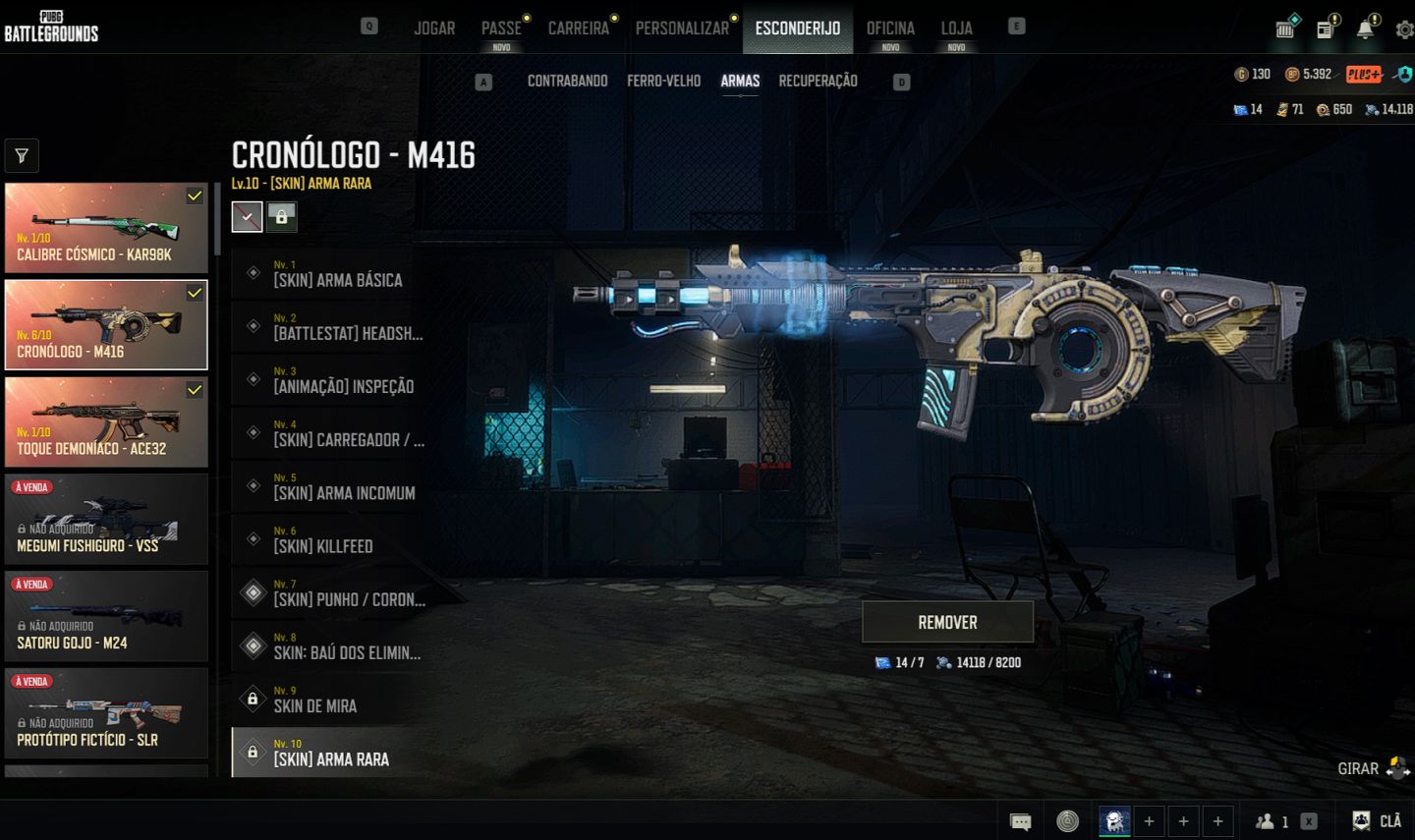 CONTA PUBG COM 3 SKIN DE PERSONAGEM + ARMAS PROGRESSIVAS