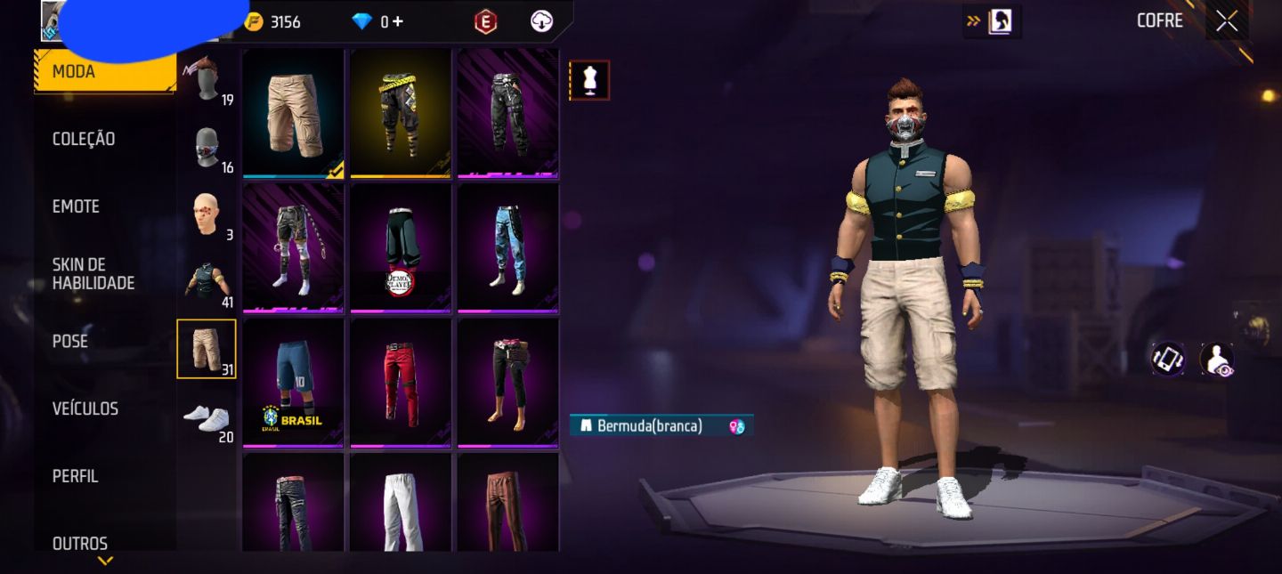 Conta de ff com 6 anos de idade e cabelo angelical