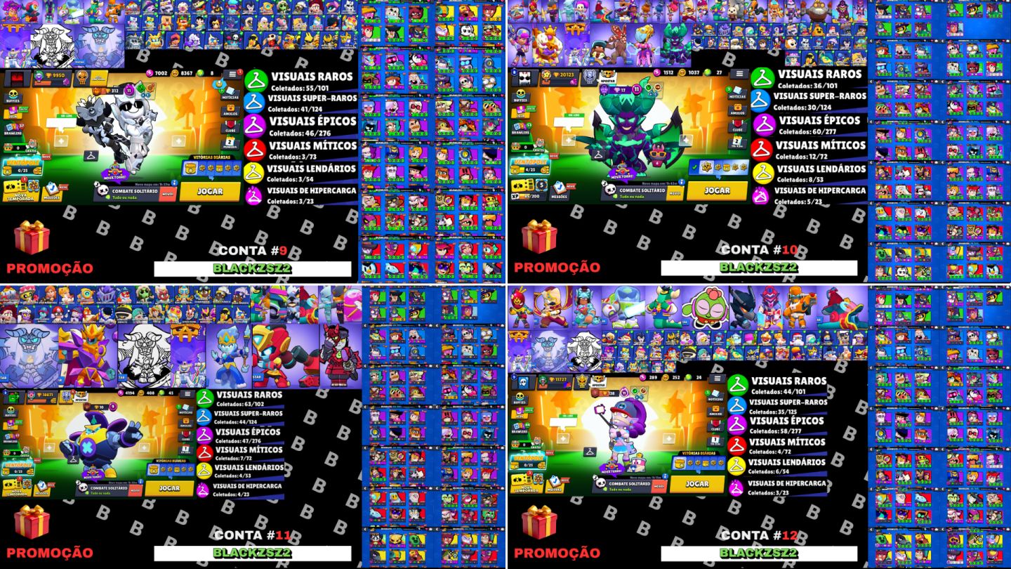 [ENTREGA AUTOMATIZADA] CONTAS BRAWL STARS, 60K,50K,40K,30K,20K - MENOR PREÇO!!