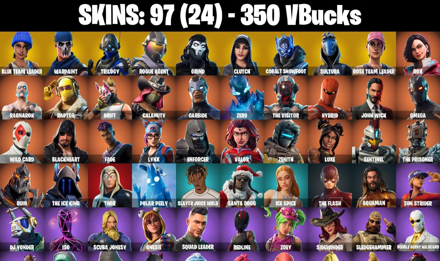 Conta Fortnite com SALVE MUNDO FUNDADOR | Blue Team Leader e 97 Skins