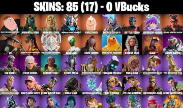 CONTA FORTNITE COM 85 SKINS OLD SNAKE/VIPER SCHOOL/AHSOKA TAMO/ASTRO ARMOR