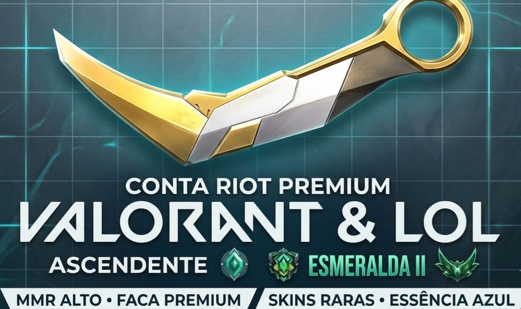 CONTA RIOT VALORANT ASCENDENTE 1 + LEAGUE OF LEGENDS