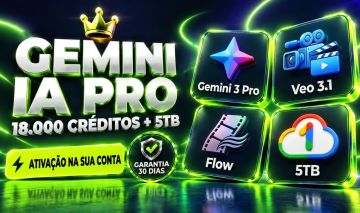 GEMINI IA PRO | 18.000 CRÉDITOS + 5TB + VEO 3.1 + FLOW | NA SUA CONTA