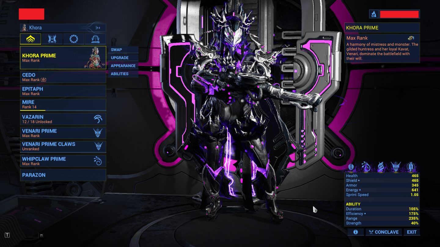 Conta Legendary 1 no Warframe