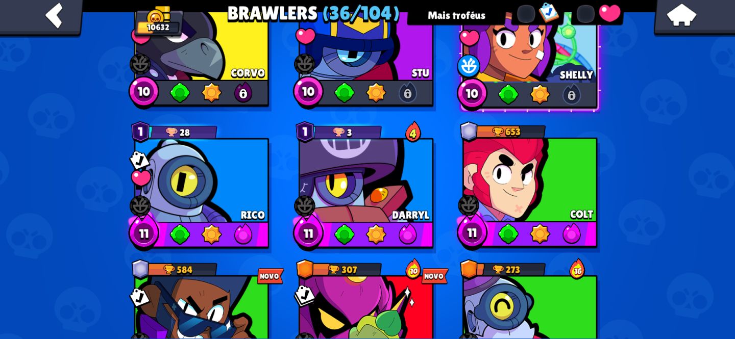 CONTA BRAWL STARS 10.6K+ TROFÉUS | 8 PRESTÍGIOS | COLT ROBÔ | VÁRIOS PODER 11