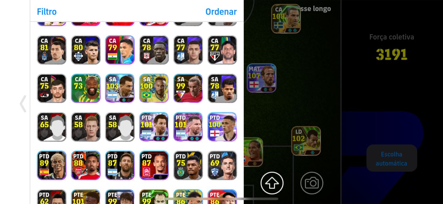 MEGA CONTA DE EFOOTBALL (zlatan 108,L.suarez 104 etc)