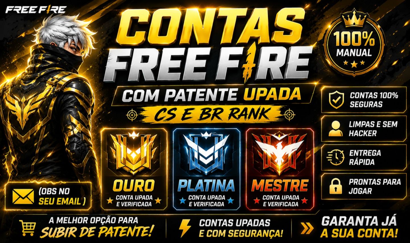 Promoção Contas Free Fire com Patente Upada Cs e Br Rank (OBS no Seu Email )