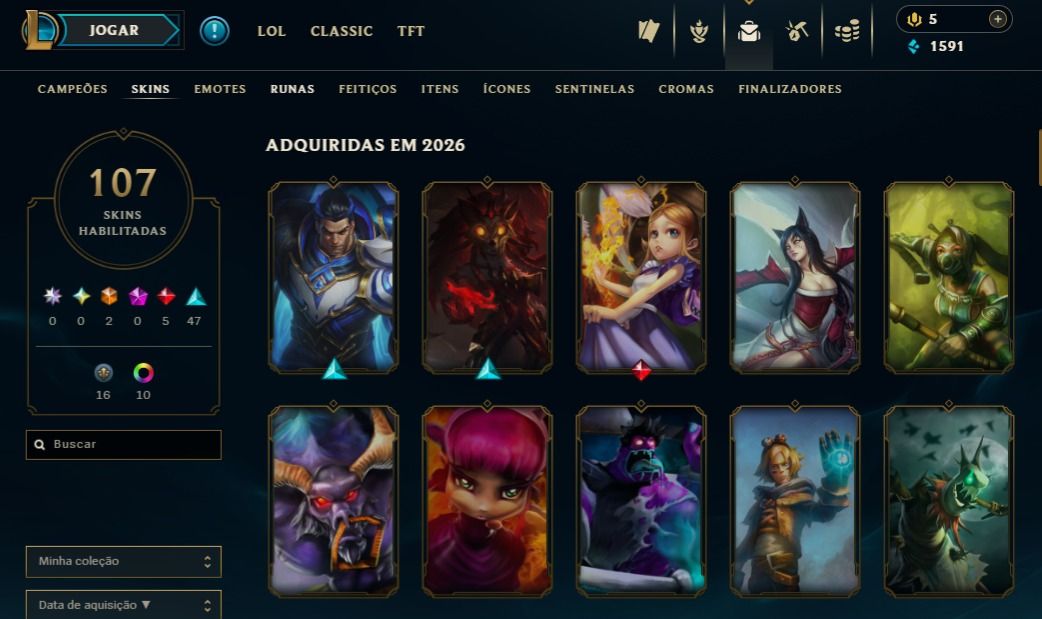 Conta 2021 - 107 Skins