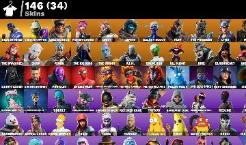 ! Conta fortnite com 146 skins tryhard e exclusivos ! COM MUITO JOGOS NA EPIC !