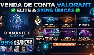 CONTA VALORANT DIAMANTE 1 QUASE TODOS OS AGENTES E SKINS VANDAL E FACA PHANTOM..