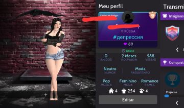 Conta feminina Avakin lv.23