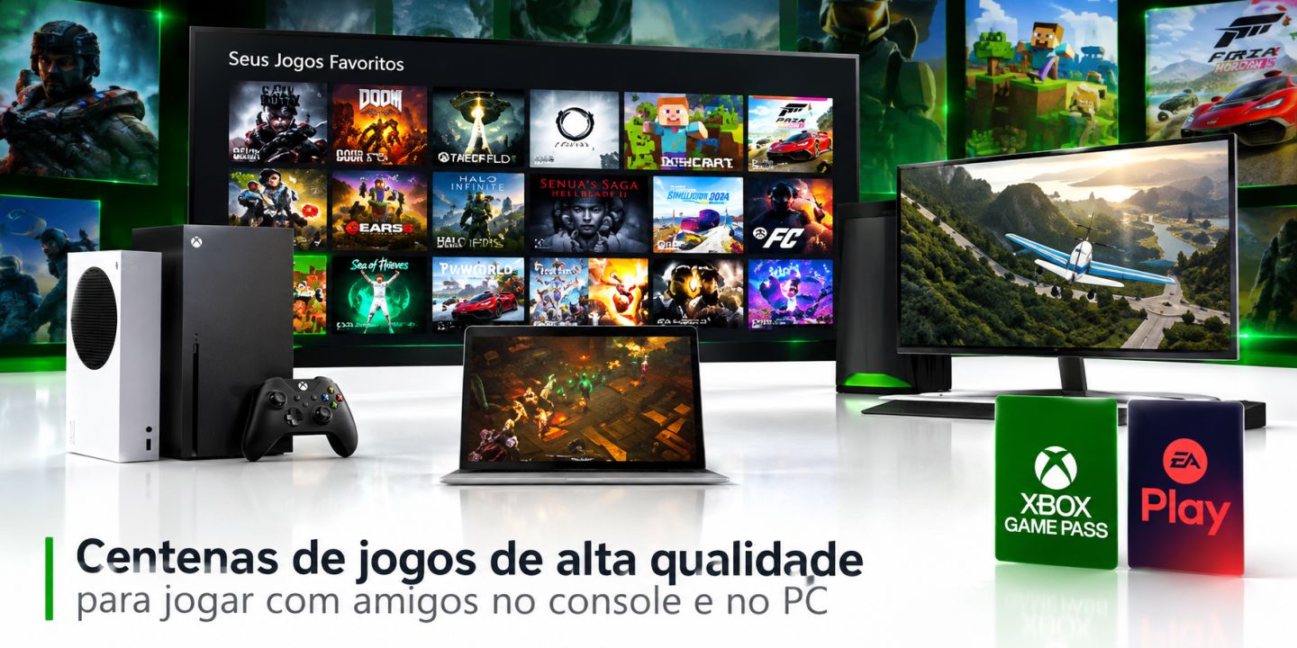 XBOX GAME PASS ULTIMATE + BRINDE - NA SUA CONTA - PC/CONSOLE/NUVEM - GAMEPASS